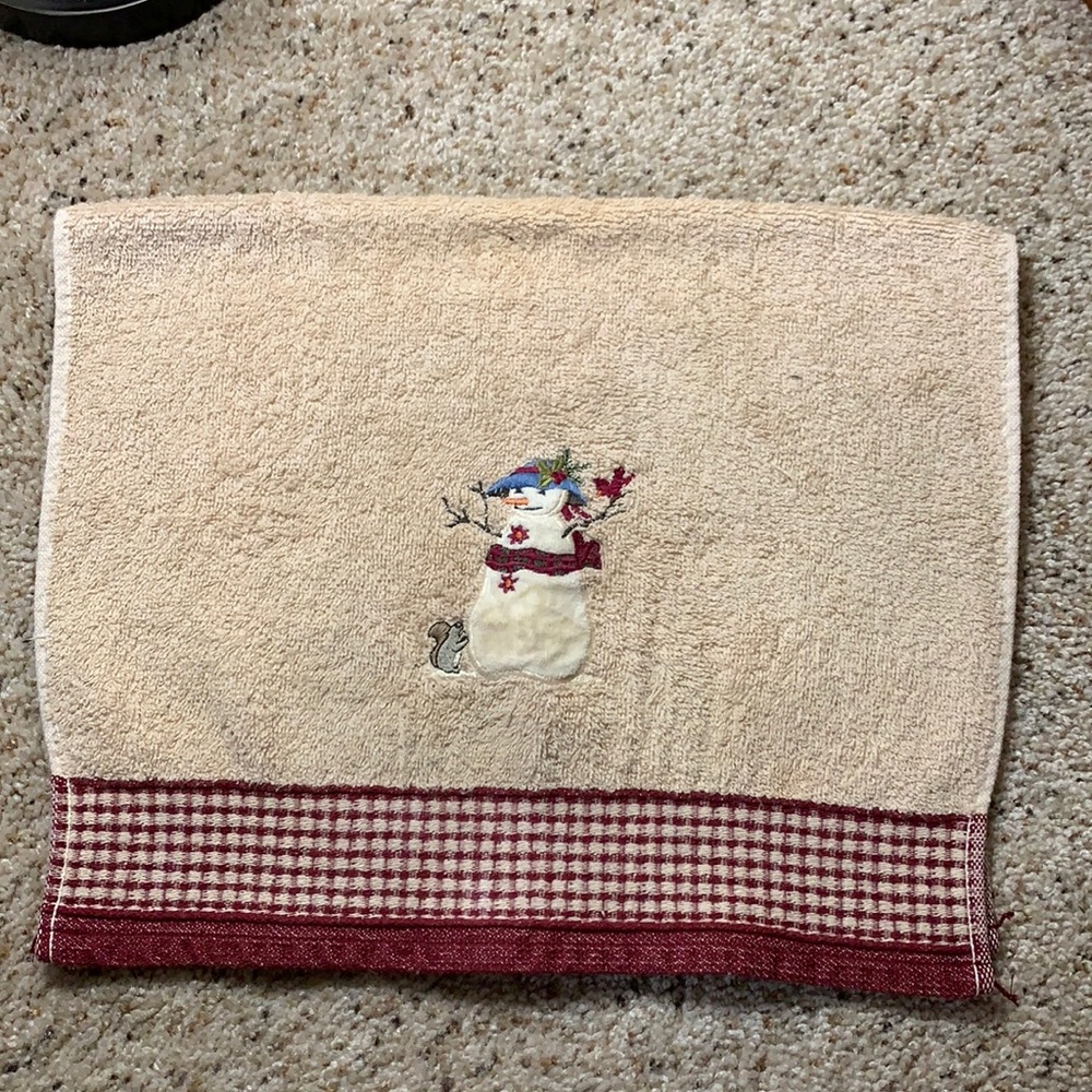 Holiday Snowman Decorative‎ Hand Towel